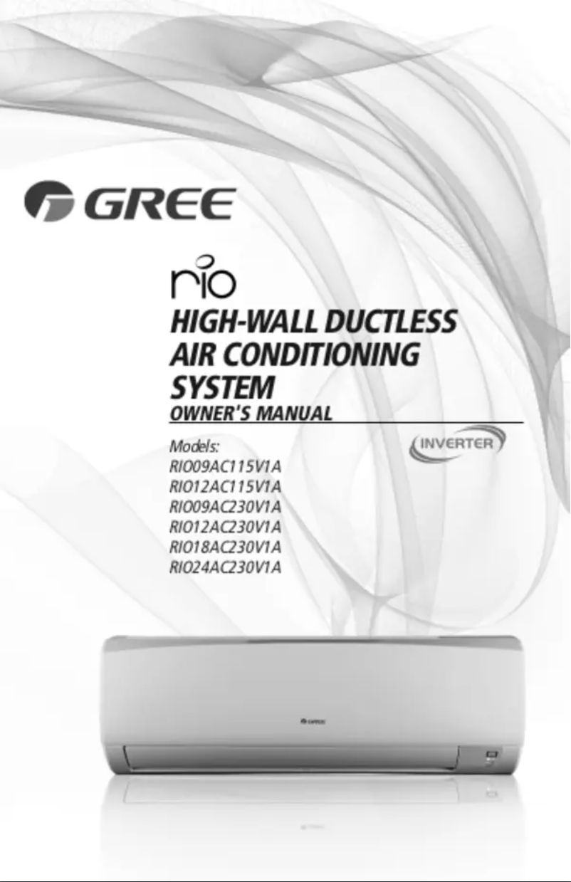 Page 1 de la notice Manuel utilisateur Gree RIO09AC115V1AO