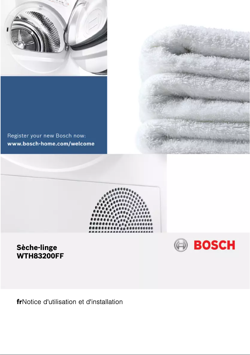Page n°1 - Manuel utilisateur Bosch WTH83200NL