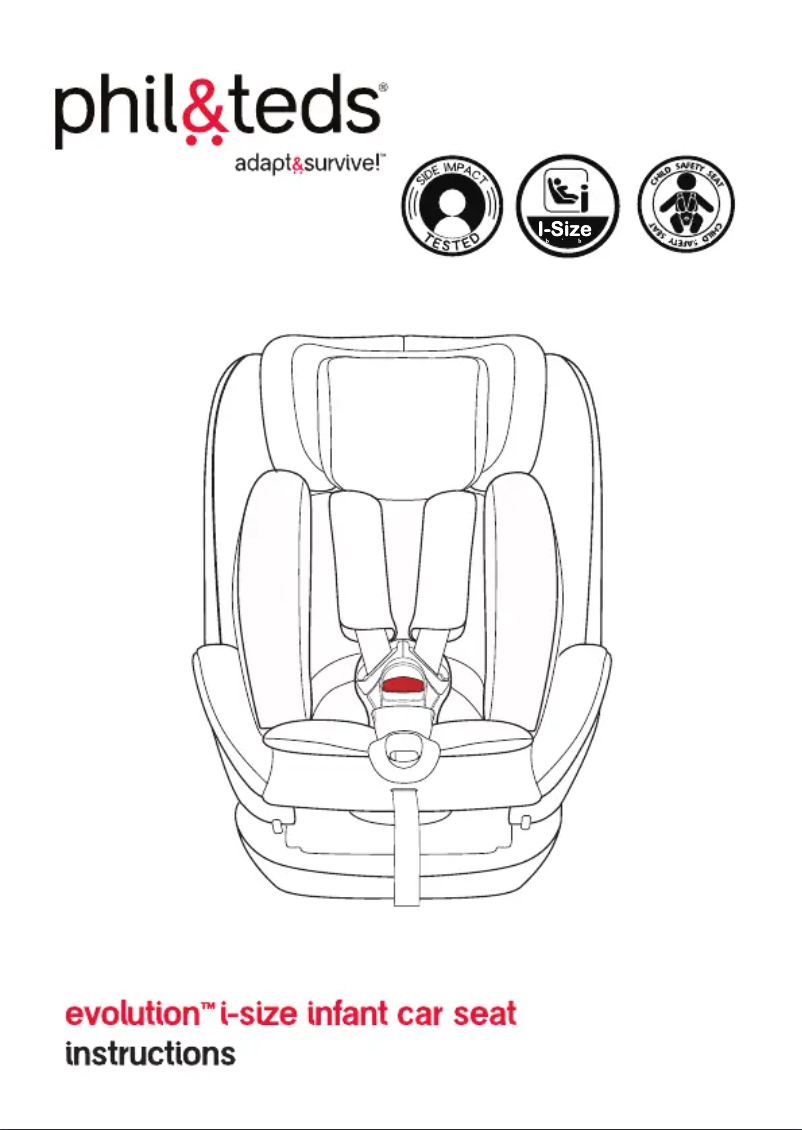 Page 1 de la notice Manuel utilisateur Phil & Teds evolution