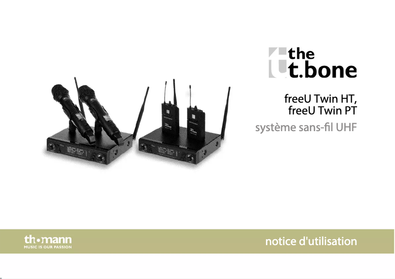 Page 1 de la notice Manuel utilisateur the t.bone freeU Twin HT