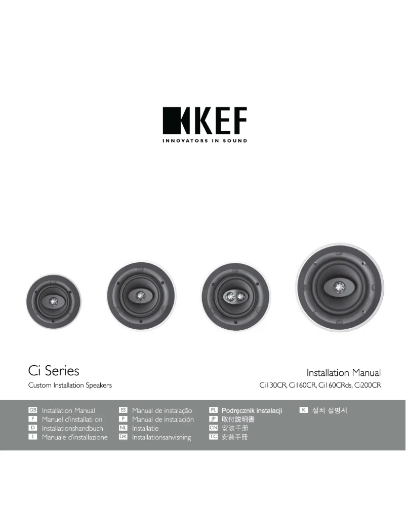 Página 1 del manual Manual de instrucciones KEF Ci160CRds