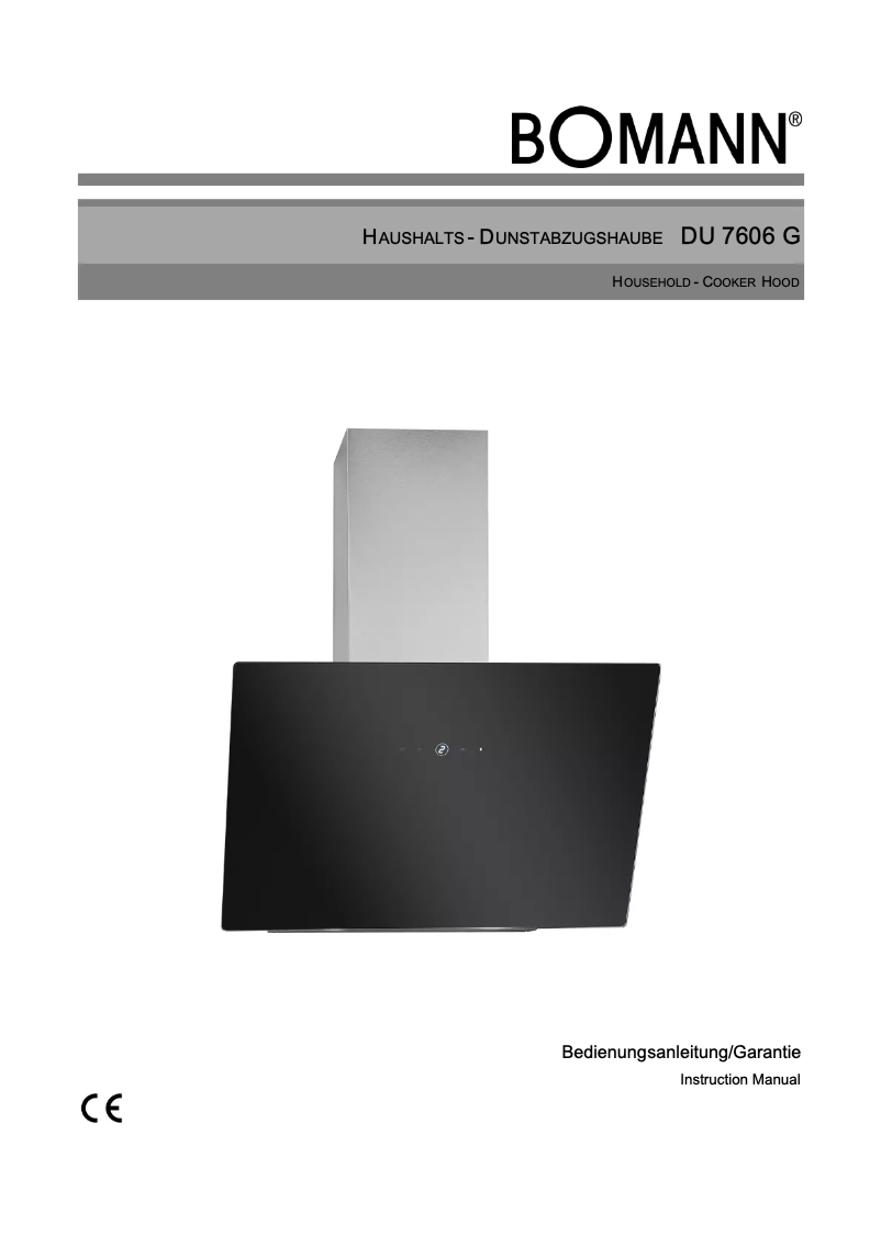 Image de la première page du manuel de l'appareil DU 7606 G