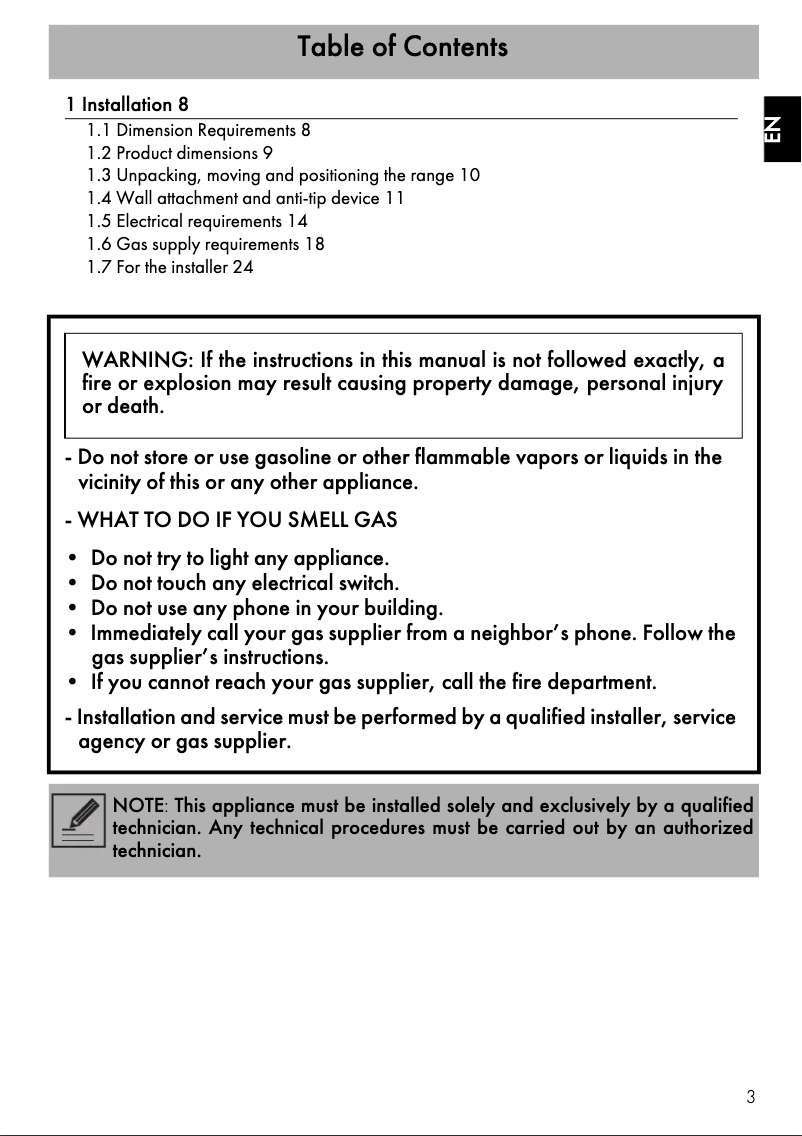Page 1 de la notice Fiche technique Smeg CPF30UGM