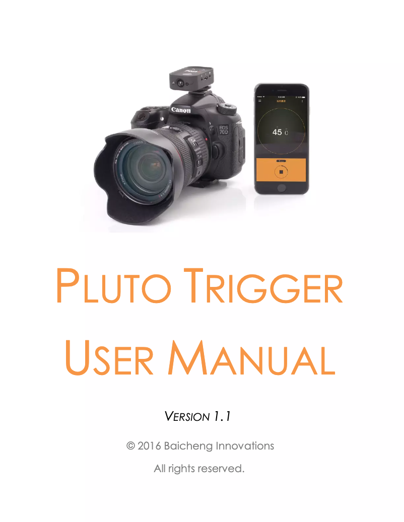 Page n°1 - Manuel utilisateur Pluto Trigger