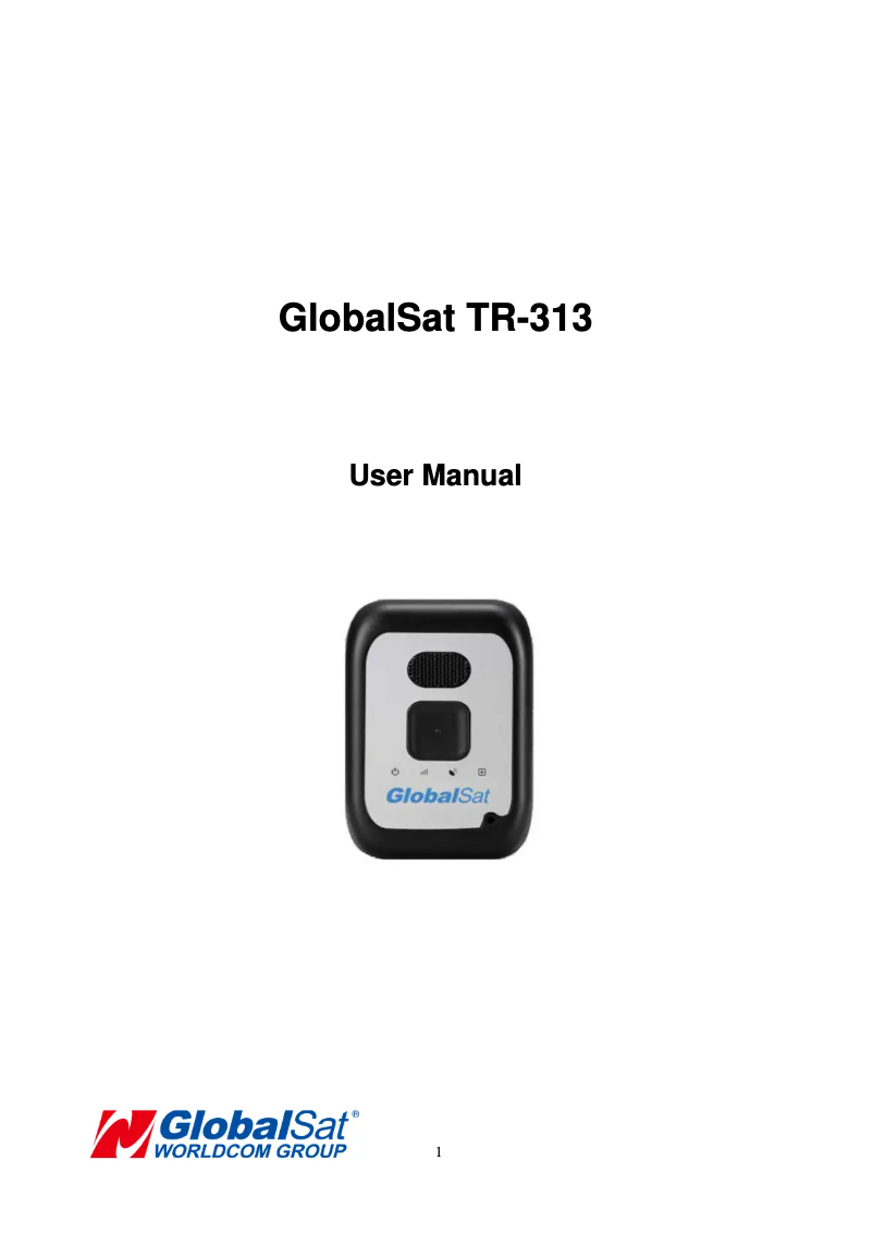 Page 1 de la notice Manuel utilisateur GlobalSat TR-313