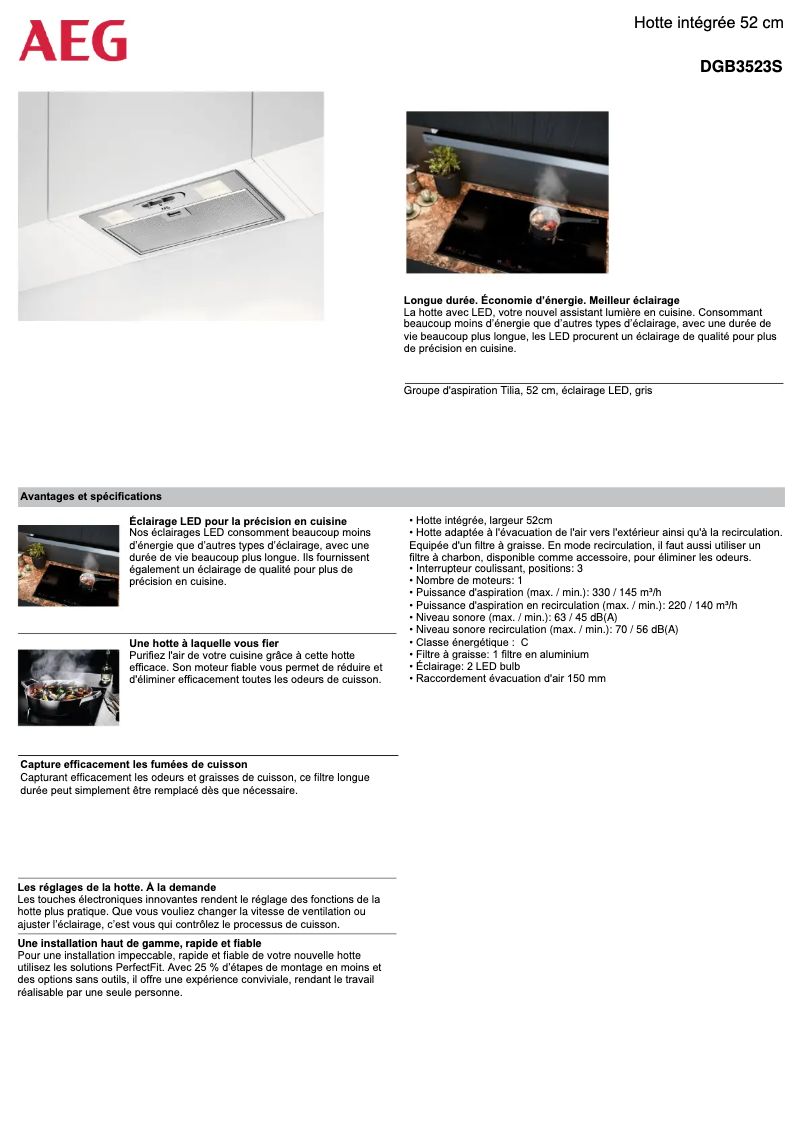 Image de la première page du manuel de l'appareil DGB3523S