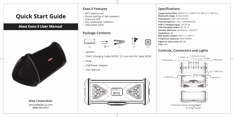 Image de la première page du manuel de l'appareil Exos-3