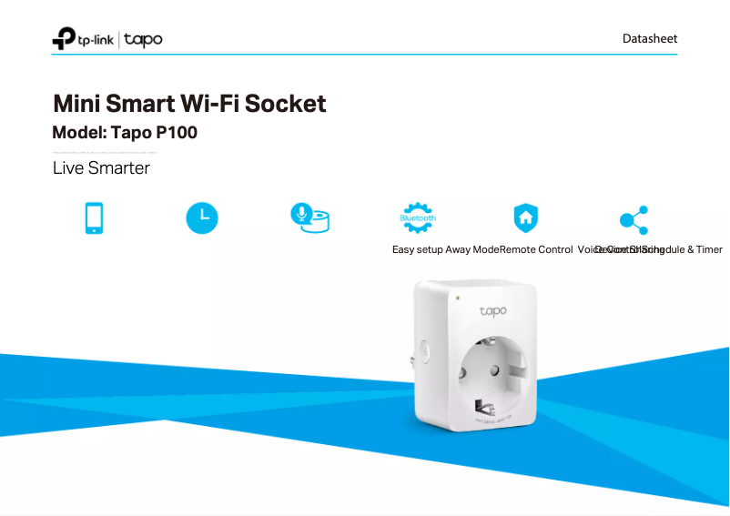 Image de la première page du manuel de l'appareil Tapo P100