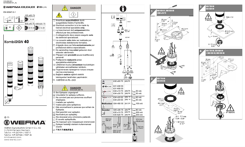 Page 1 de la notice Manuel utilisateur Werma KombiSIGN 40
