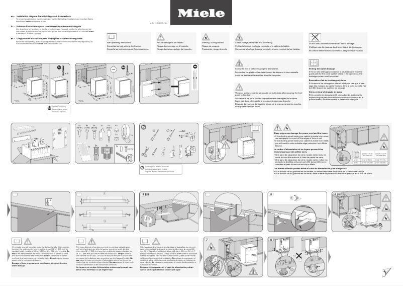 Page n°1 - Guide d'installation Miele G 5056 SCVi SF
