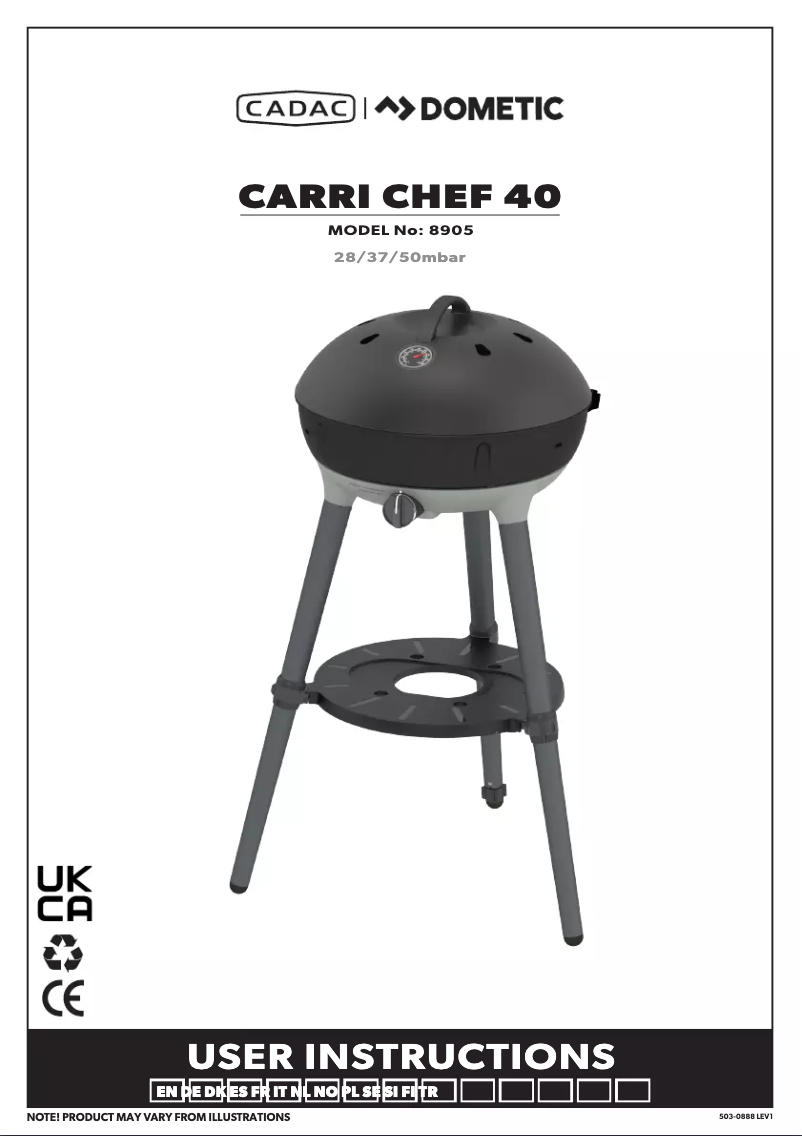 Page n°1 - Manuel utilisateur Cadac Carri Chef 40