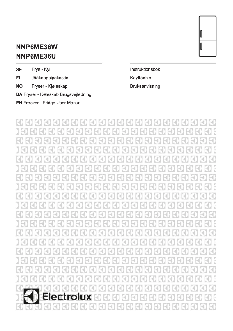 Page 1 de la notice Manuel utilisateur Electrolux NNP6ME36W