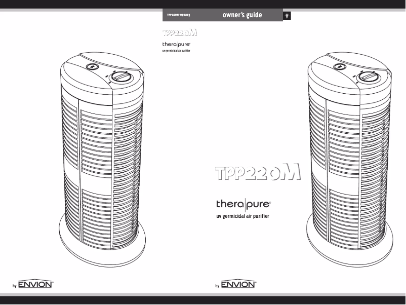 Image de la première page du manuel de l'appareil TPP220M
