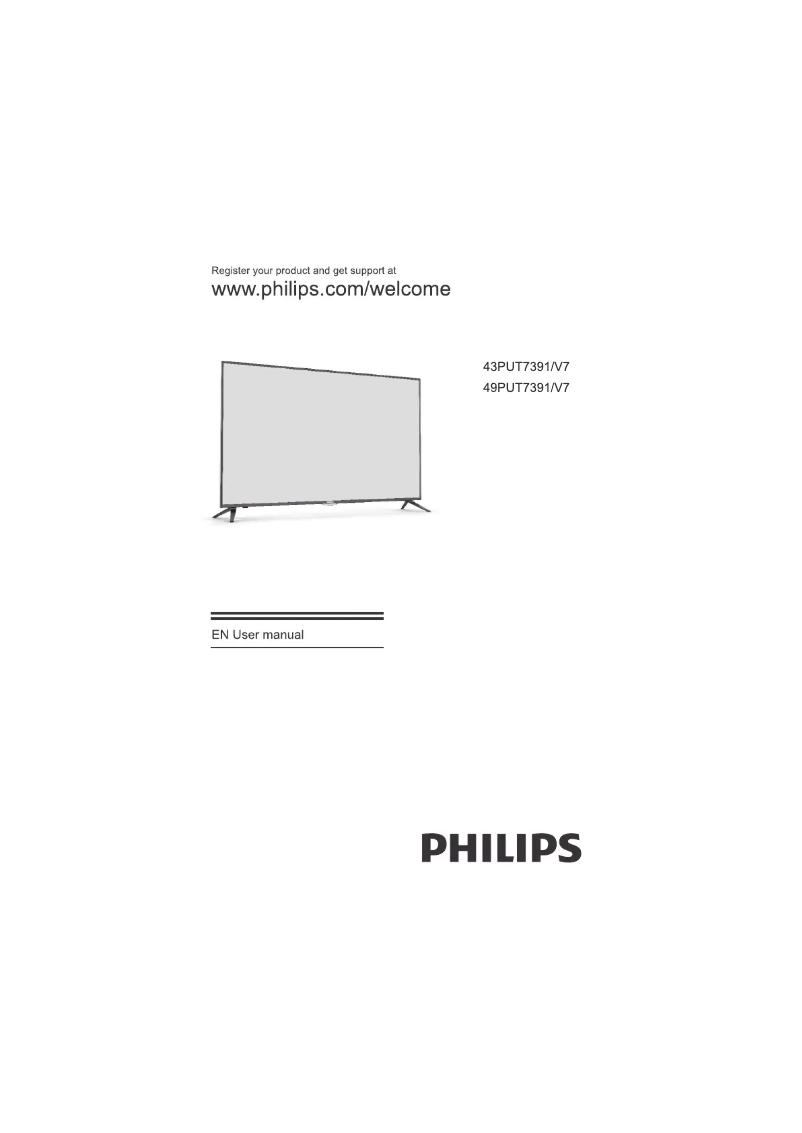 Page 1 de la notice Manuel utilisateur Philips 7000 series 49PUT7391