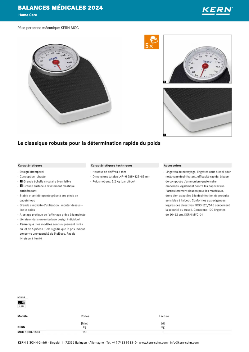 Image de la première page du manuel de l'appareil MGC 100K-1