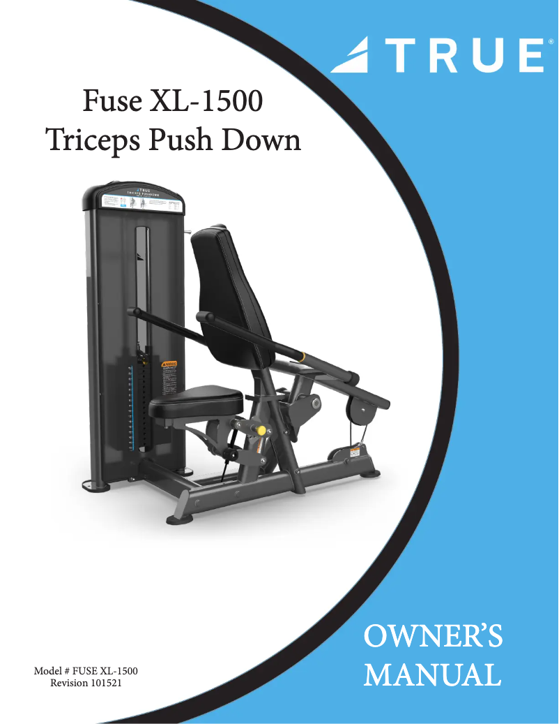Page n°1 - Manuel utilisateur True XL-1500
