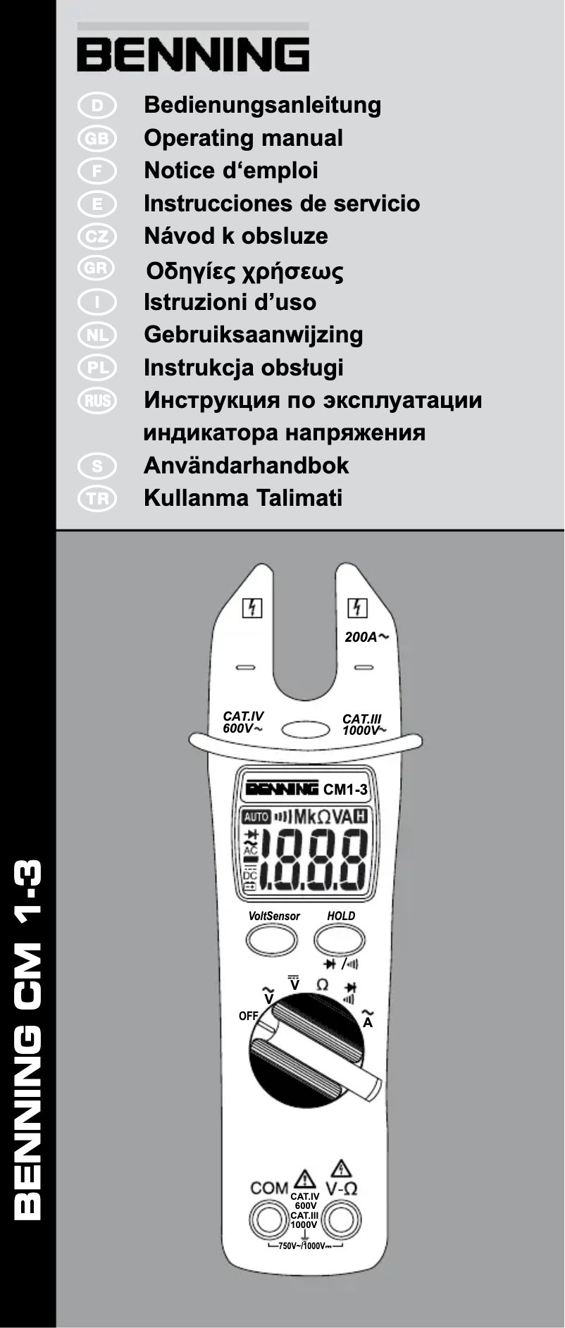Página 1 del manual Manual de usuario BENNING CM 1-3