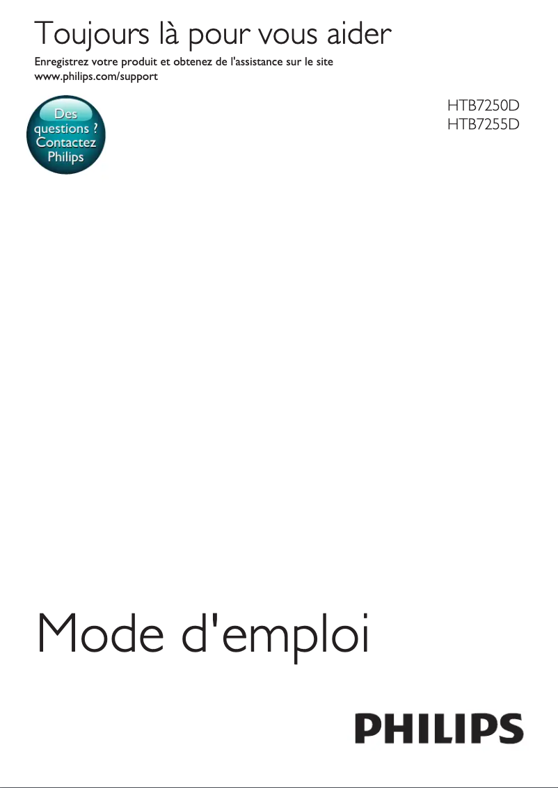 Image de la première page du manuel de l'appareil HTB7250D