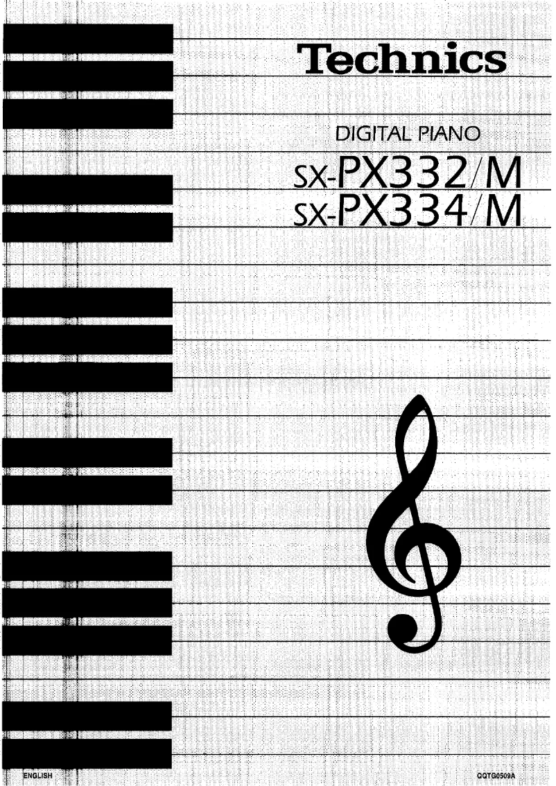 Page 1 de la notice Manuel utilisateur Technics SX-PX332