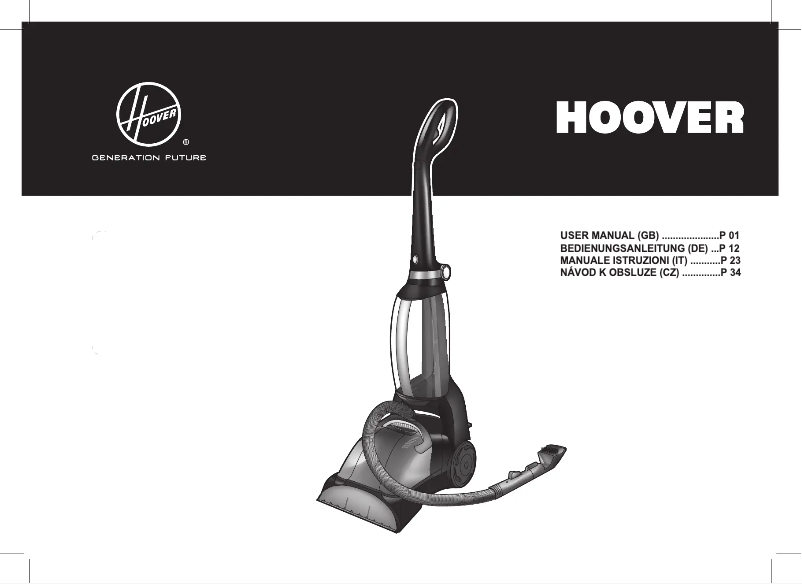 Página 1 del manual Manual de usuario Hoover Cleanjet Evo CJ930T 011
