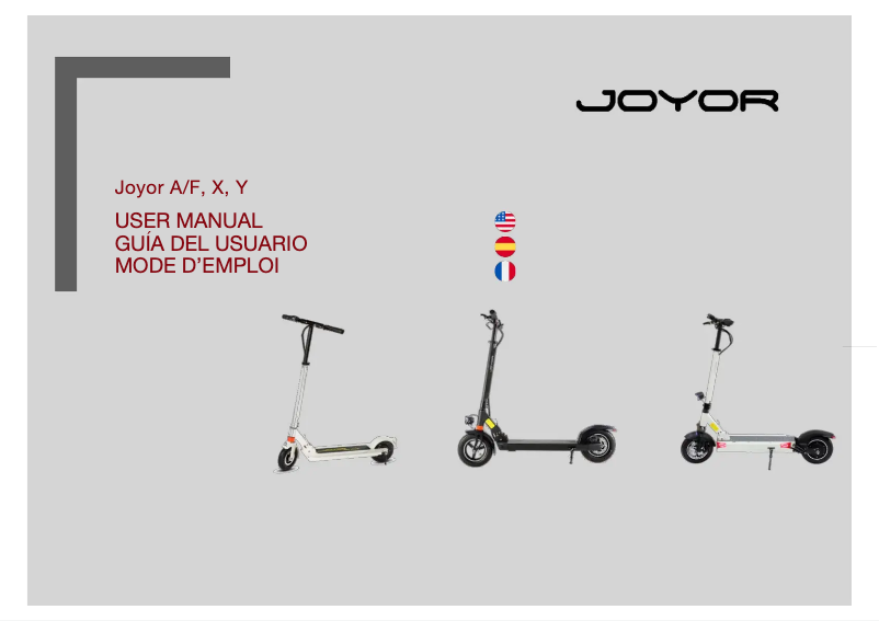 Page n°1 - Manuel utilisateur Joyor F3