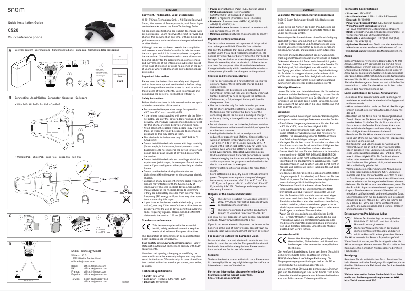 Image de la première page du manuel de l'appareil C520