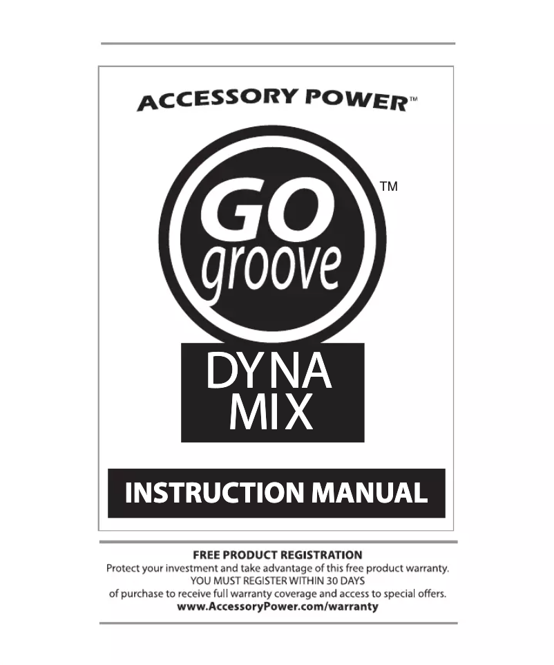 Image de la première page du manuel de l'appareil DynaMIX