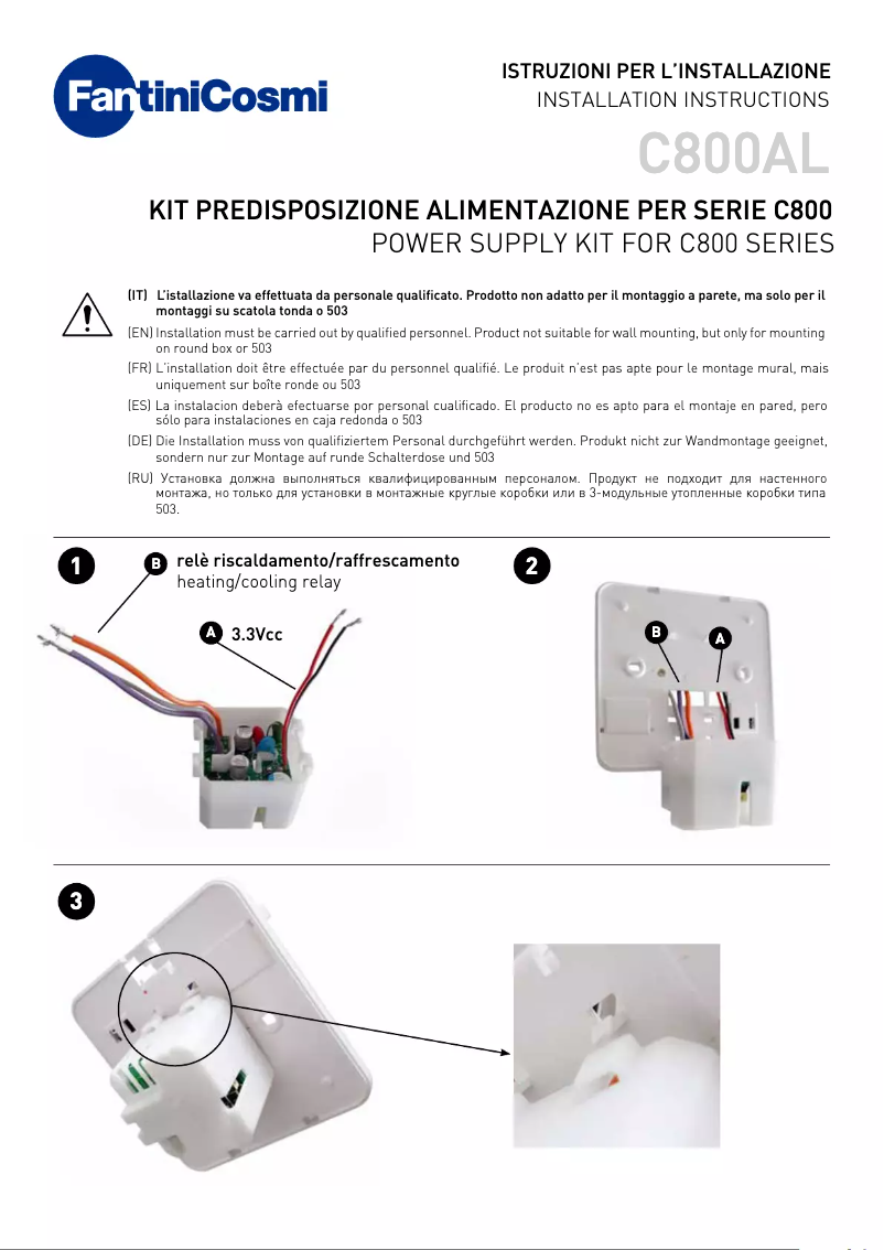 Image de la première page du manuel de l'appareil C800AL