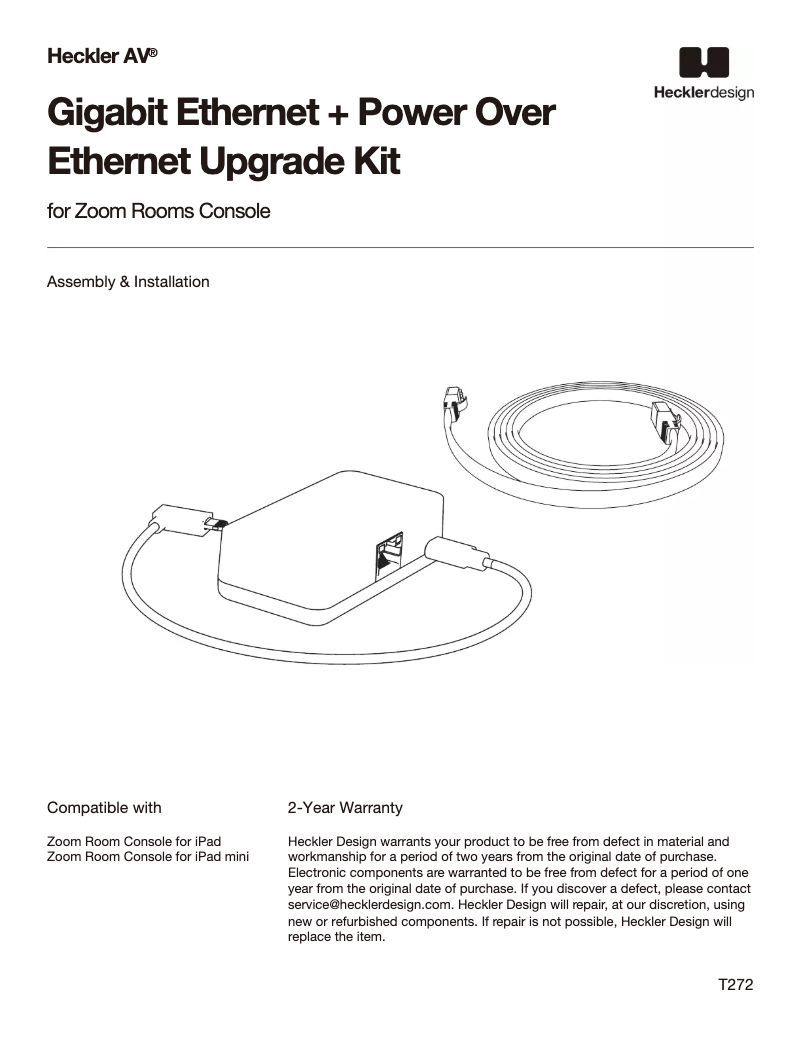 Page 1 de la notice Manuel utilisateur Heckler Design T272