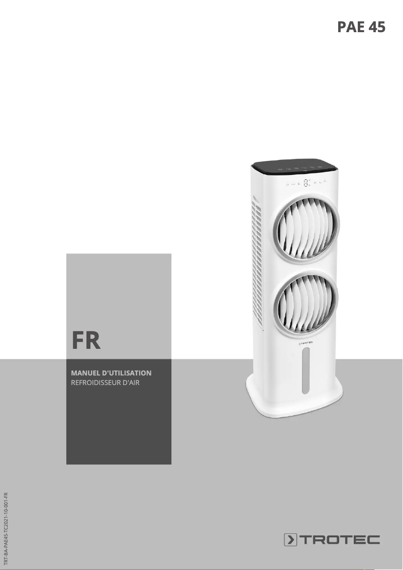 Page n°1 - Manuel utilisateur Trotec PAE 45