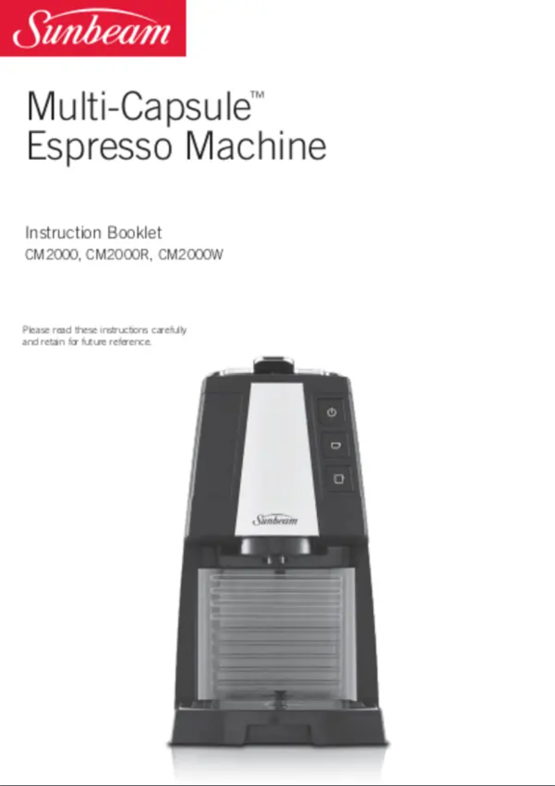 Page n°1 - Manuel utilisateur Sunbeam Multi-Capsule CM2000