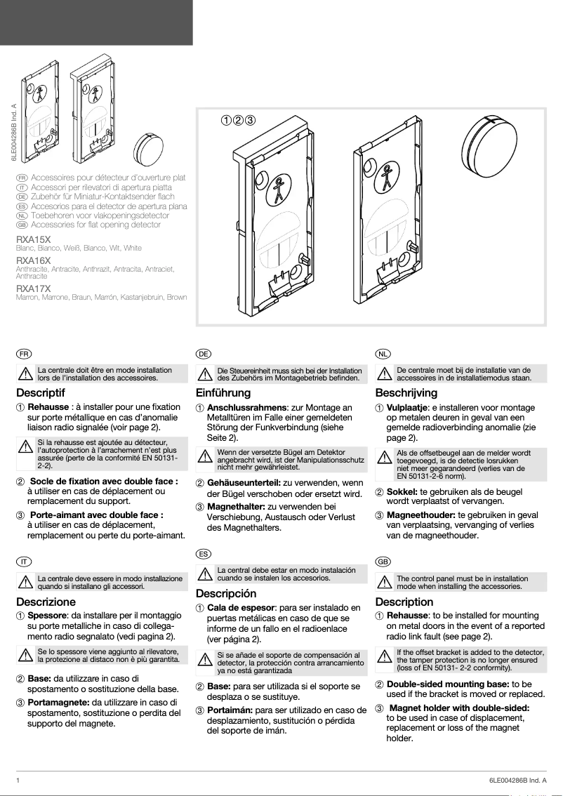 Page n°1 - Manuel utilisateur Hager RXA16X