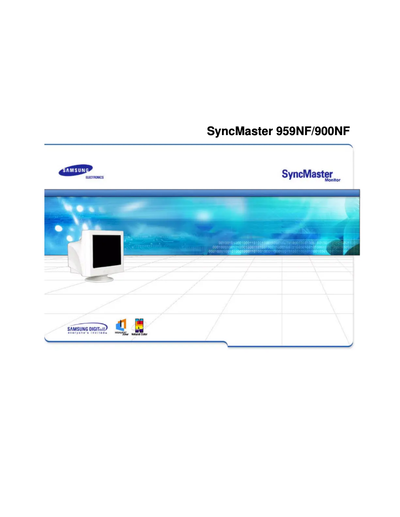 Image de la première page du manuel de l'appareil SyncMaster 900NF