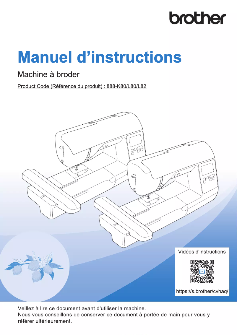 Page n°1 - Manuel utilisateur Brother Innov-is F540E