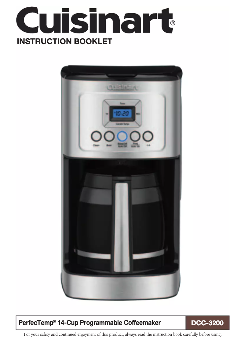 Imagen de la primera página del manual del dispositivo PerfecTemp DCC-3200
