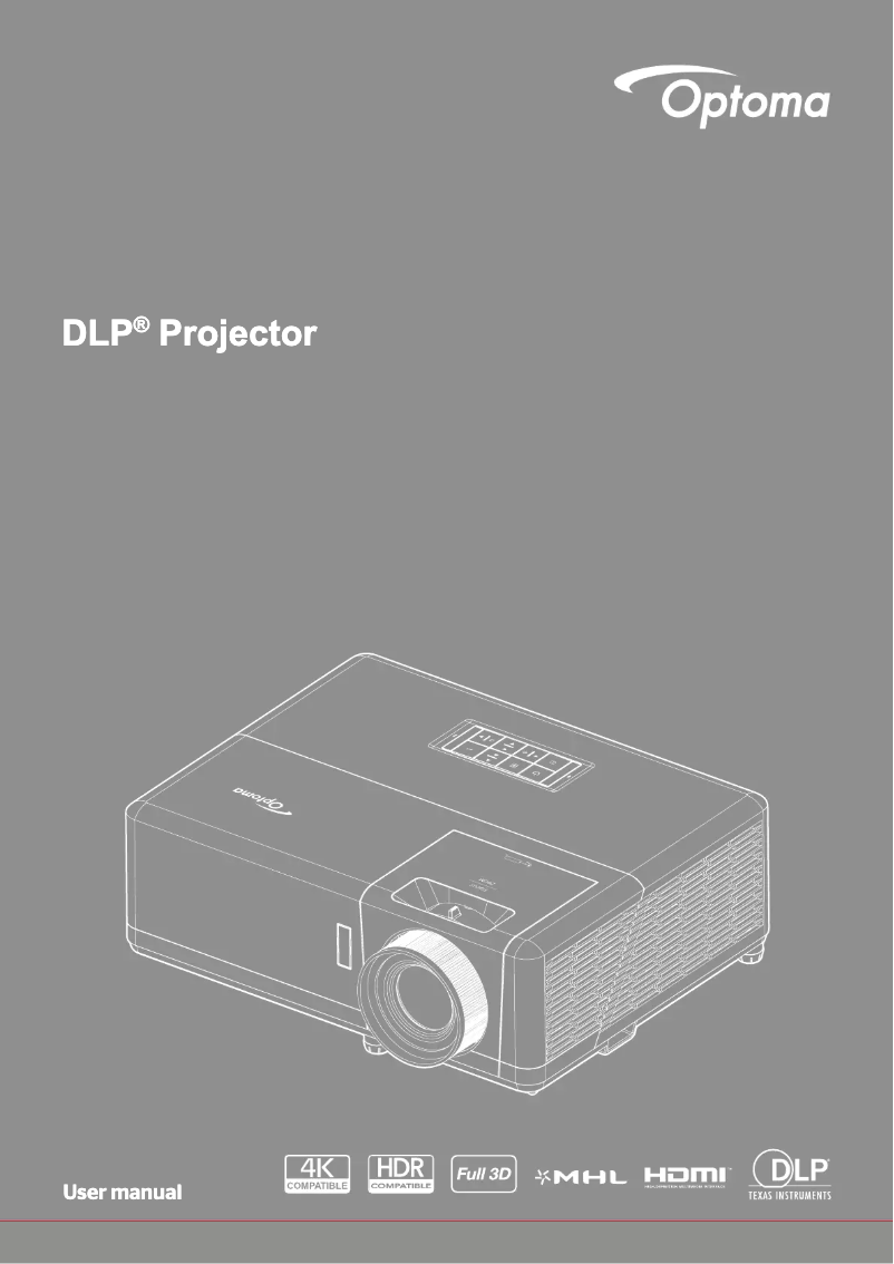 Page n°1 - Manuel utilisateur Optoma HZ39HDR