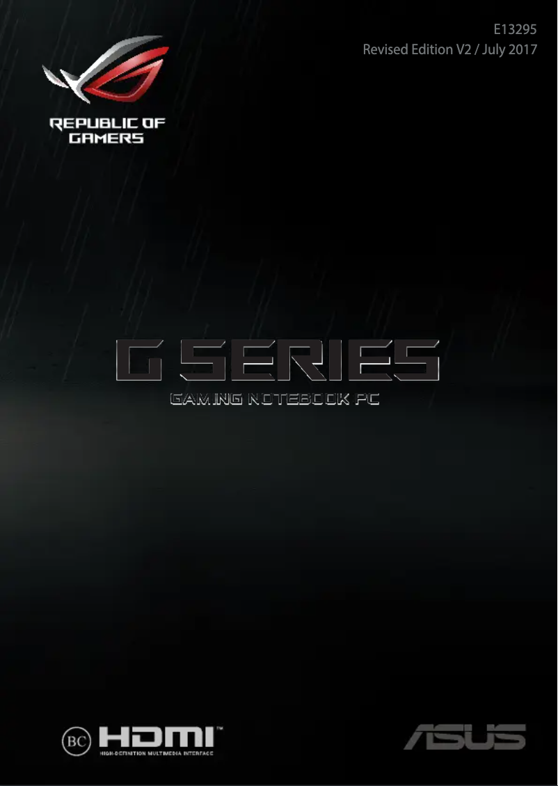 Page n°1 - Manuel utilisateur Asus ROG Strix GL702ZC