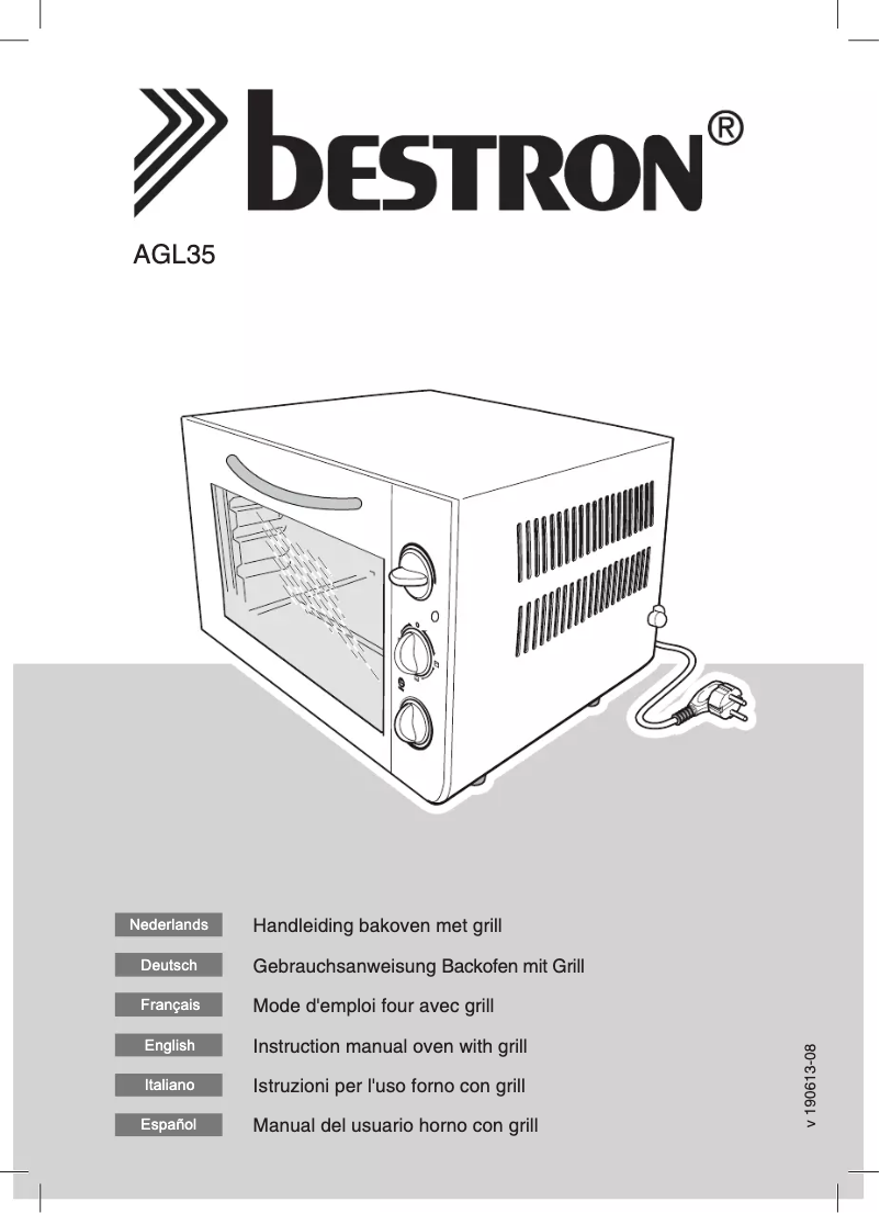 Page n°1 - Manuel utilisateur Bestron AGL35