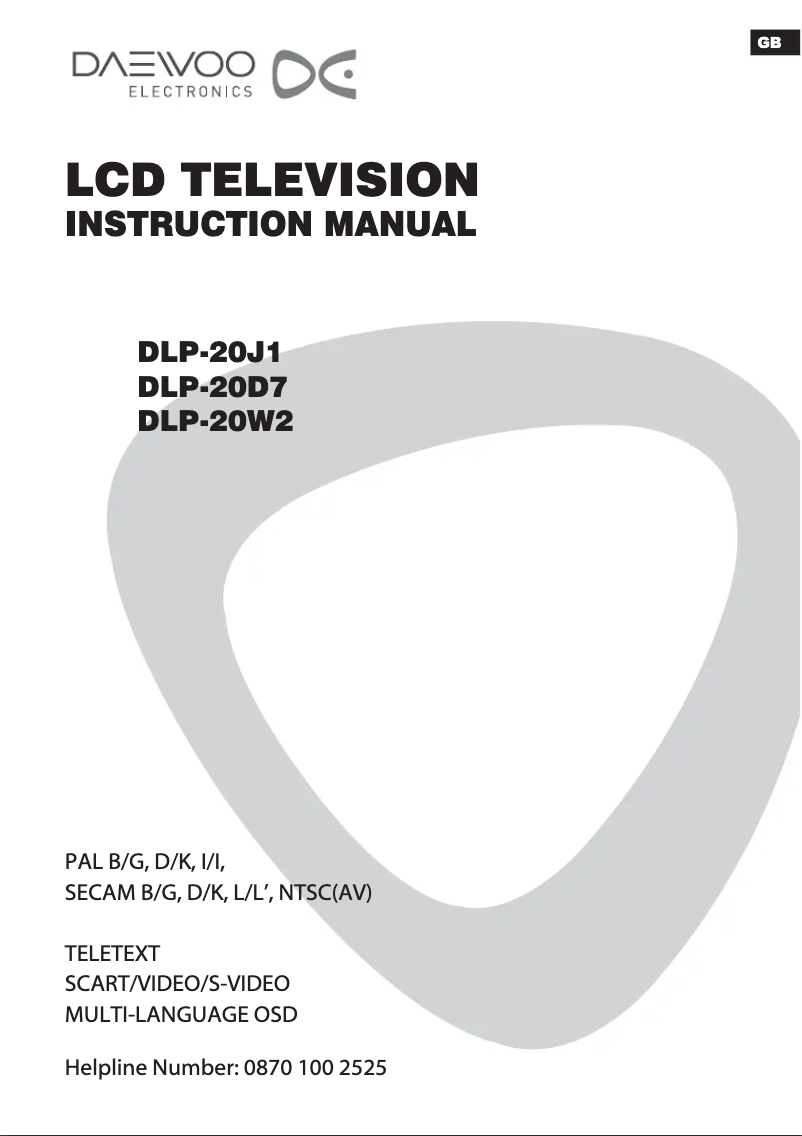 Página 1 del manual Manual de usuario Daewoo DLP-20D7