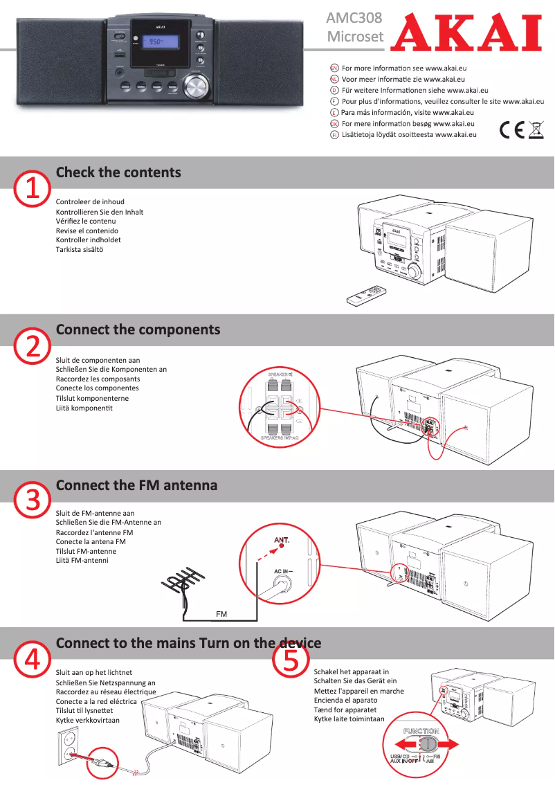 Page n°1 - Manuel utilisateur AKAI AMC308