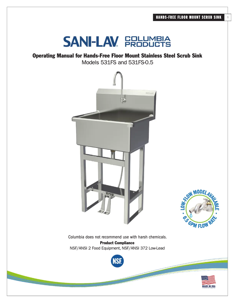 Image de la première page du manuel de l'appareil 531FS