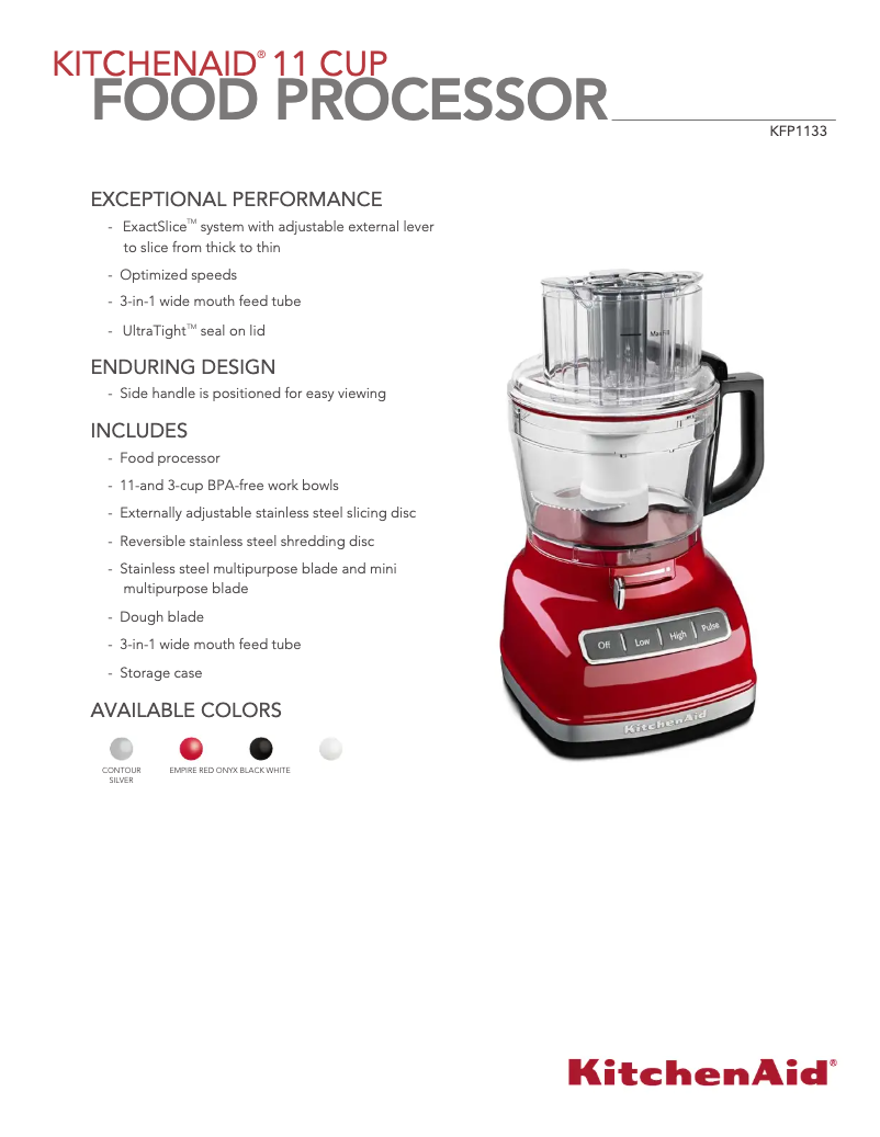 Image de la première page du manuel de l'appareil KFP1133