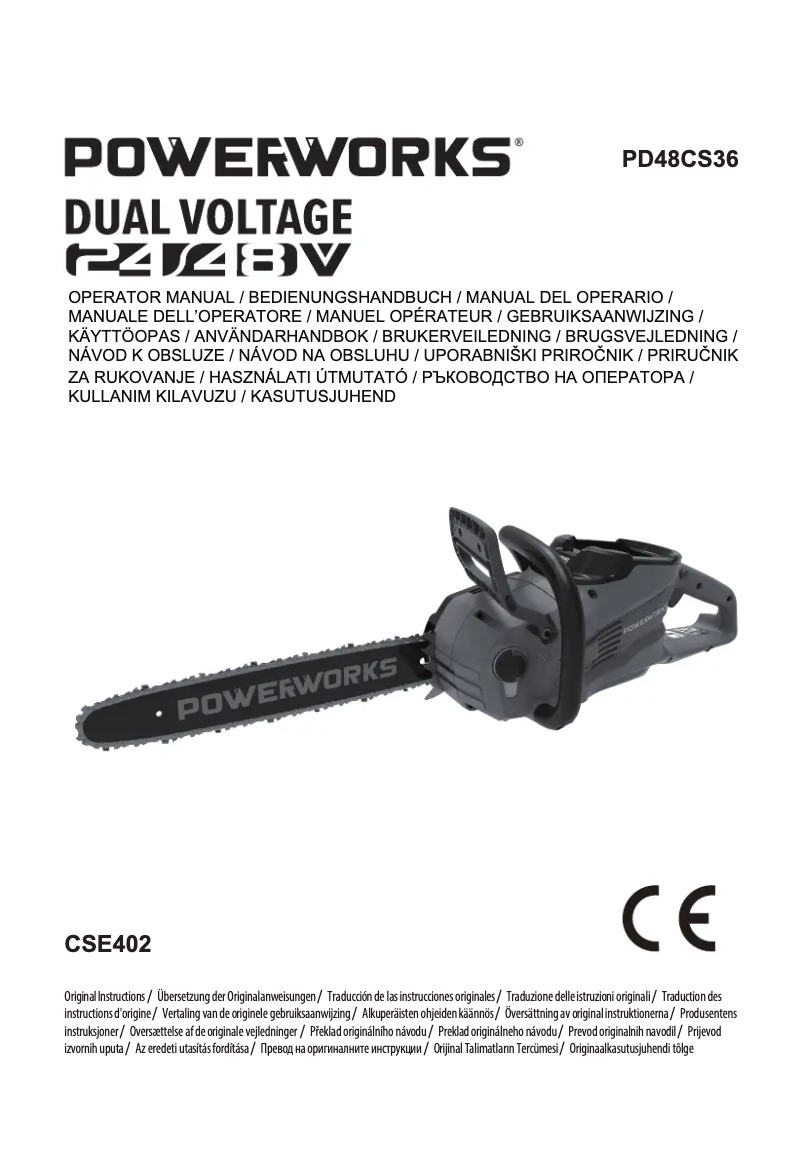 Image de la première page du manuel de l'appareil PD48CS36