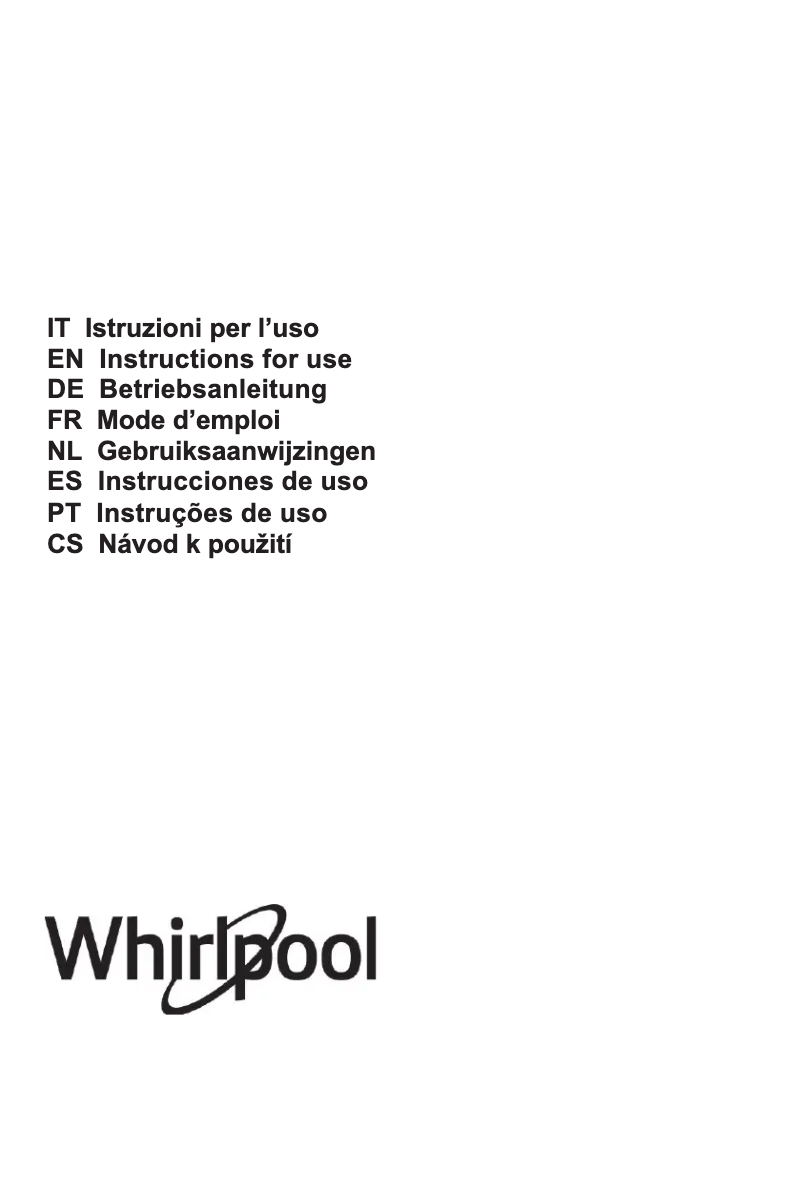 Page 1 of the manual Instruction Manual Whirlpool WVH 92 K F KIT
