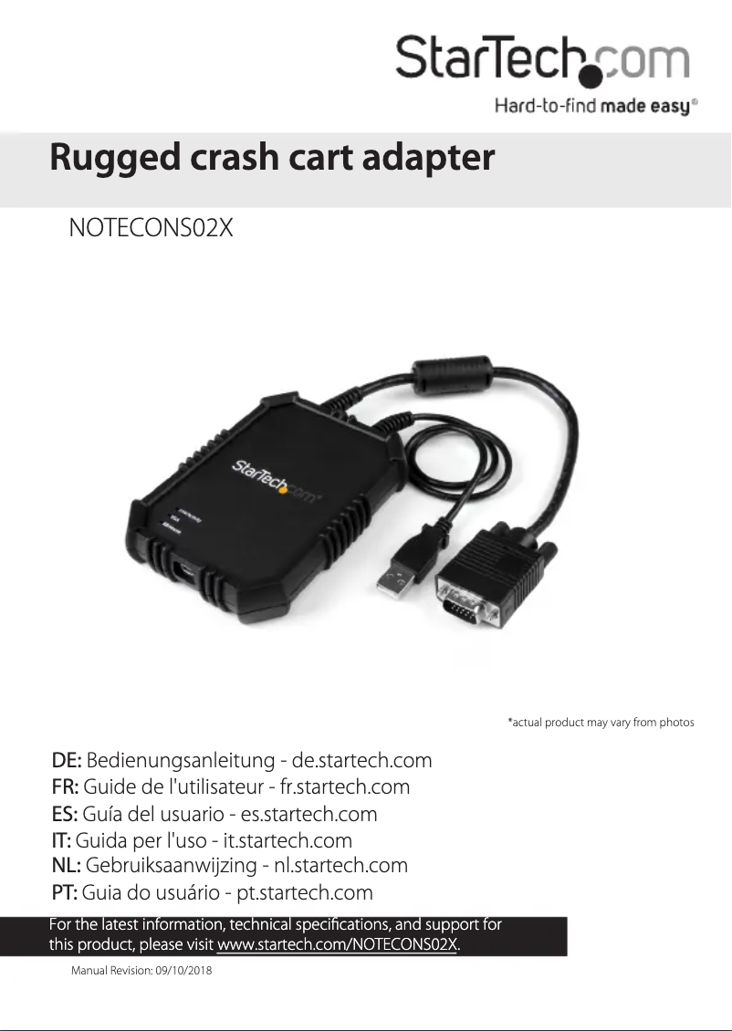 Image de la première page du manuel de l'appareil MCA