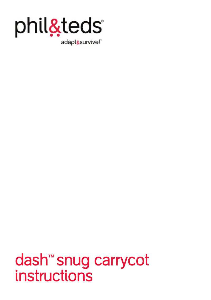 Page 1 de la notice Manuel utilisateur Phil & Teds snug carycot