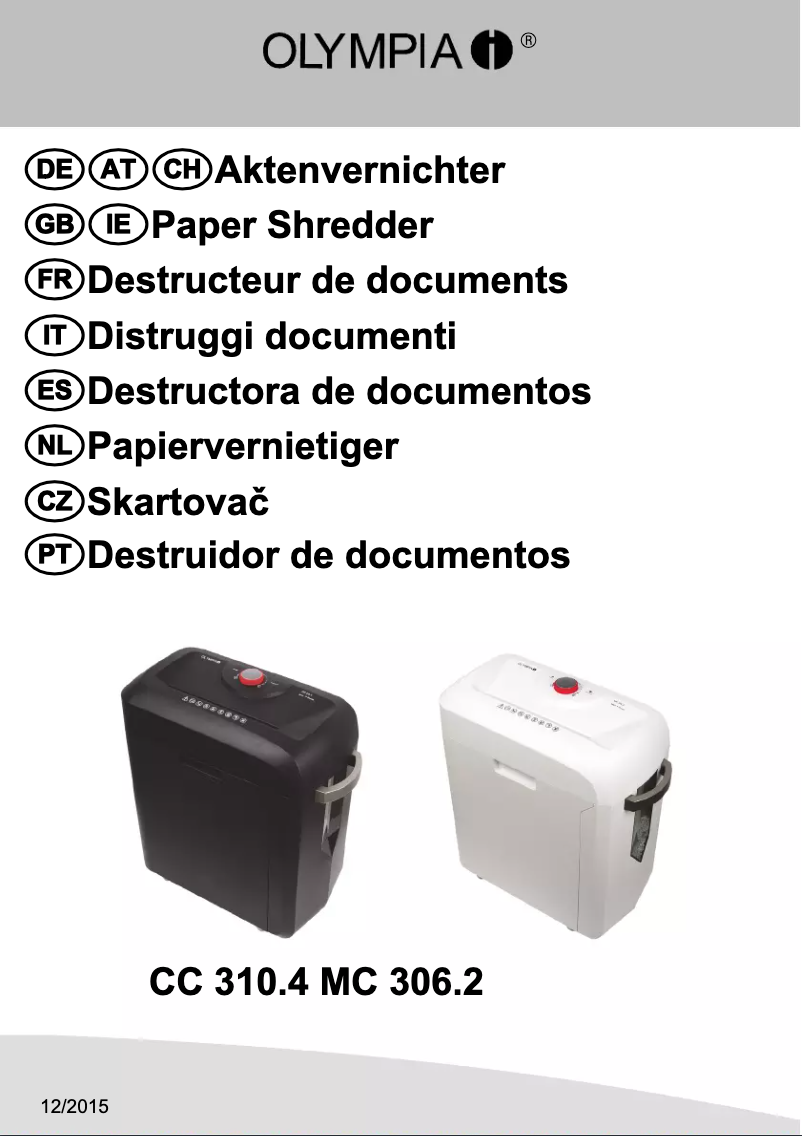 Imagen de la primera página del manual del dispositivo CC 310.4