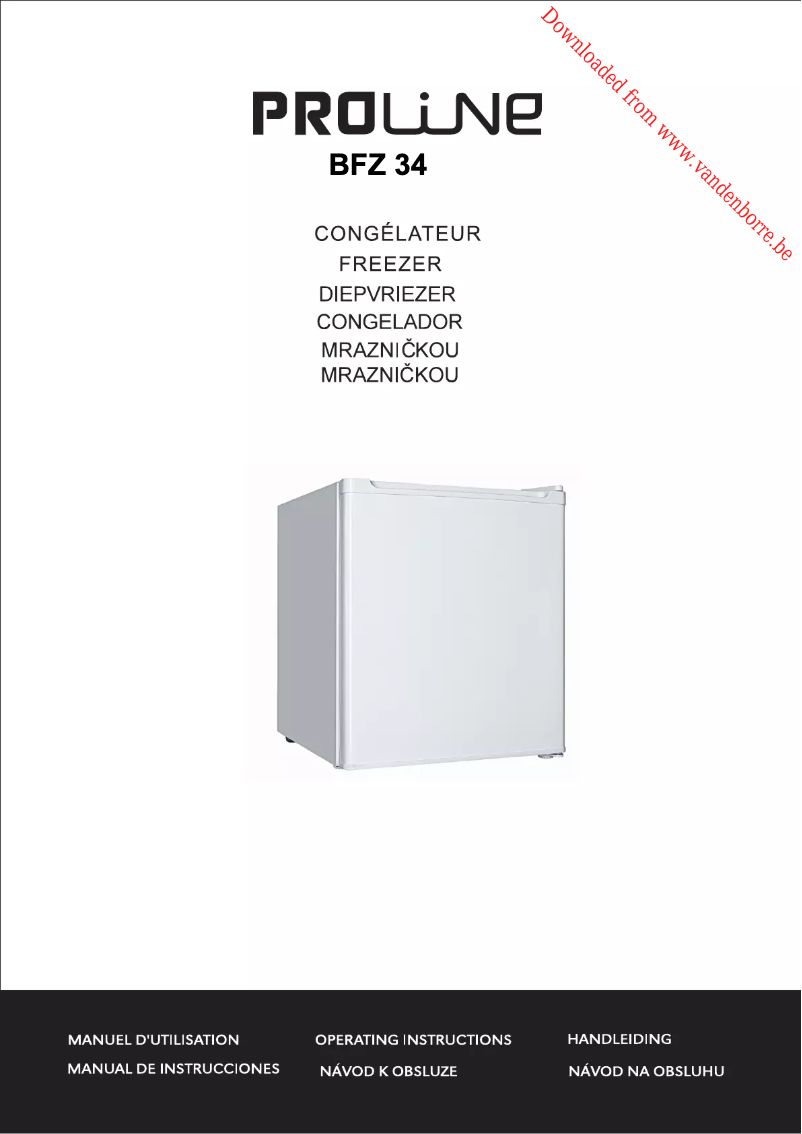Page 1 de la notice Manuel utilisateur Proline BFZ34