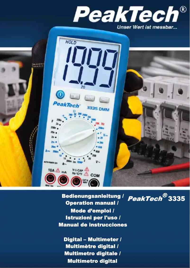 Página 1 del manual Manual de usuario PeakTech 3335