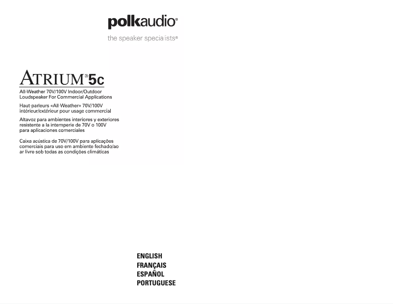 Image de la première page du manuel de l'appareil Atrium 5c